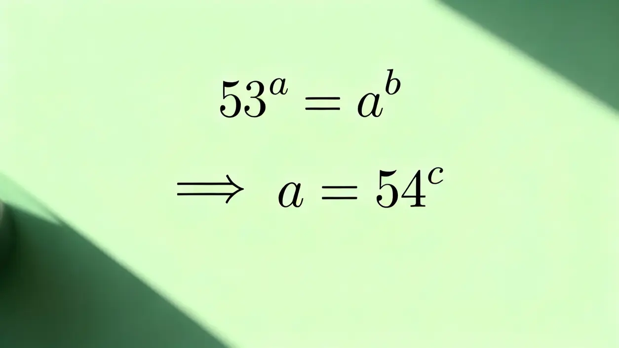 Espressione matematica con potenze su sfondo verde chiaro